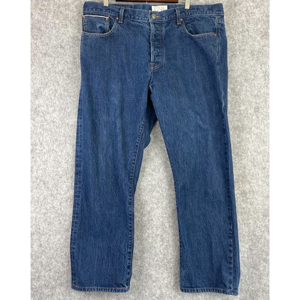 1791 Supply Co Selvedge Jeans Mens 38x29 Classic Leg Dark Wash‎ Button Fly USA*